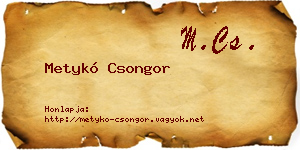 Metykó Csongor névjegykártya