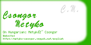 csongor metyko business card